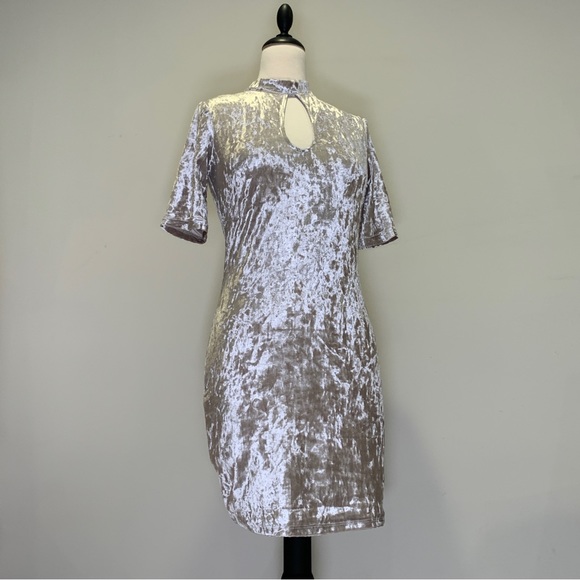 Love J Woman’s Beige Velvet Dress Size Medium - Picture 12 of 15